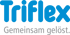 Triflex Logo mit dem Slogan "Gemeinsam gelöst."