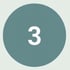 Die Zahl 3 in einem tealfarbenen Kreis.