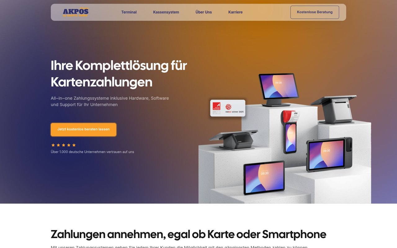 Webseite AKPOS Solution