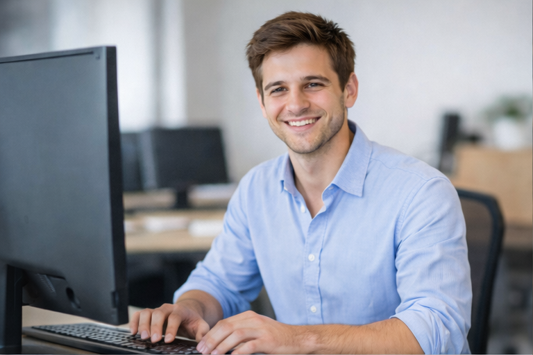 Entspannter Recruiter