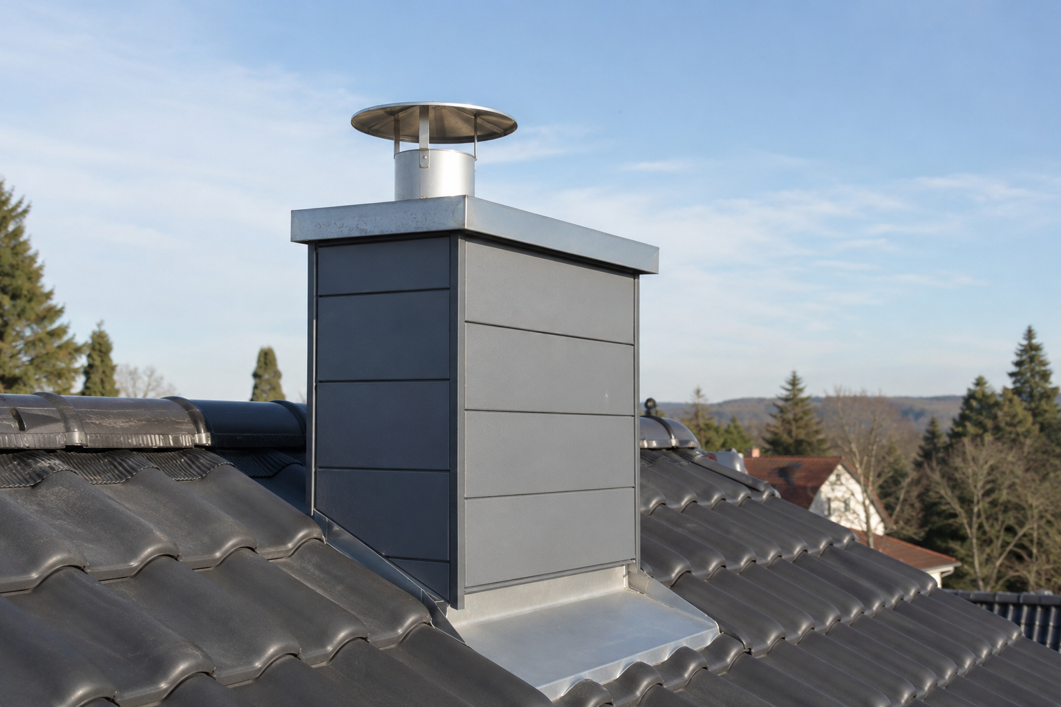 Eingefasster Kamin