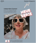 Freundlich lächelnde Karin Stehr mit kurzen grauen Haaren und großer weißer Sonnenbrille, liest "Independent Eyewear BASICS", "NEUE SERIE" und "#5 FASHION".