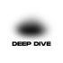 Ein schwarzer Umriss einer Taucherbrille mit dem Text "DEEP DIVE" darunter.
