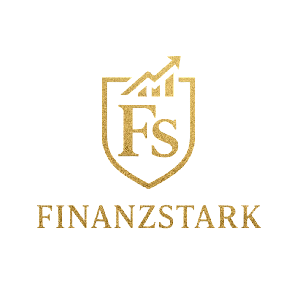 Beige "FF" Monogramm in einem Kreis auf dunkelgrünem Hintergrund.