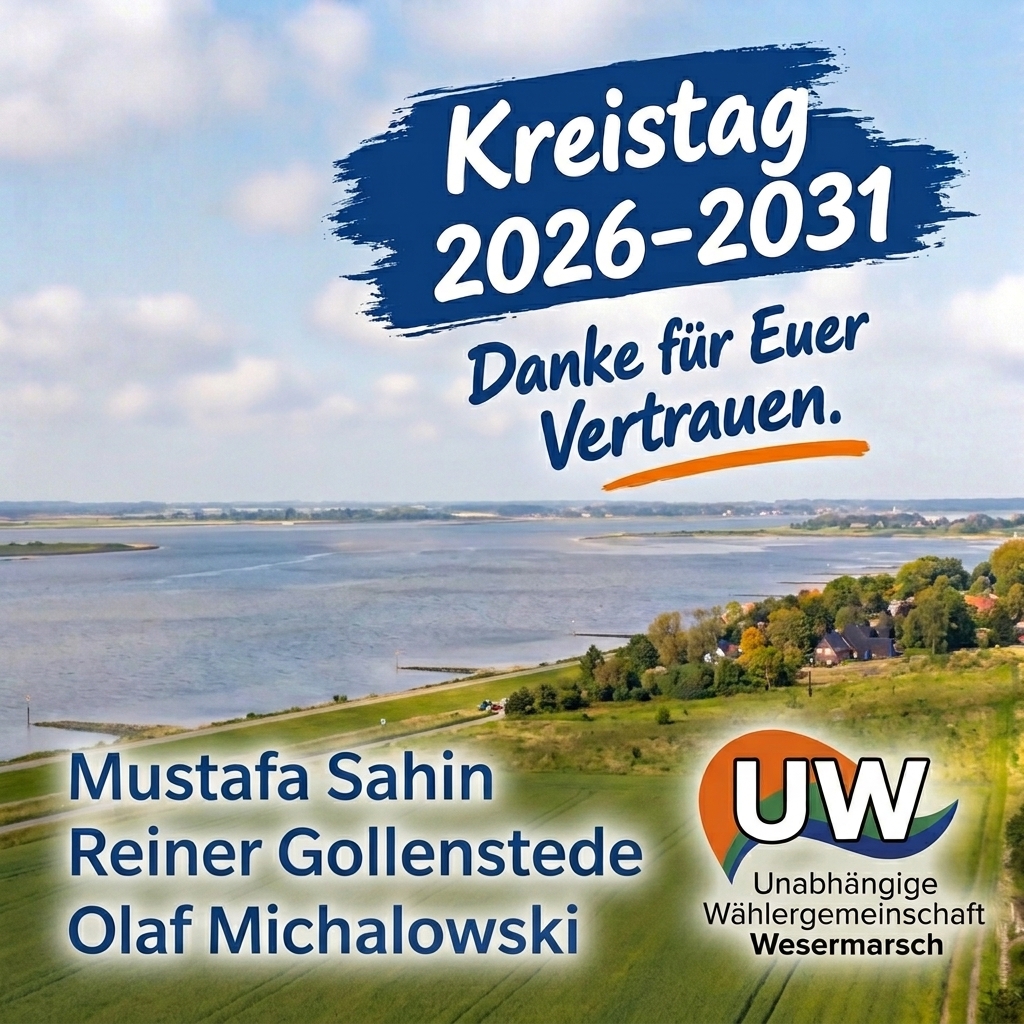 Mitglieder der UW-Wesermarsch gemeinsam vor Ort im Landkreis
