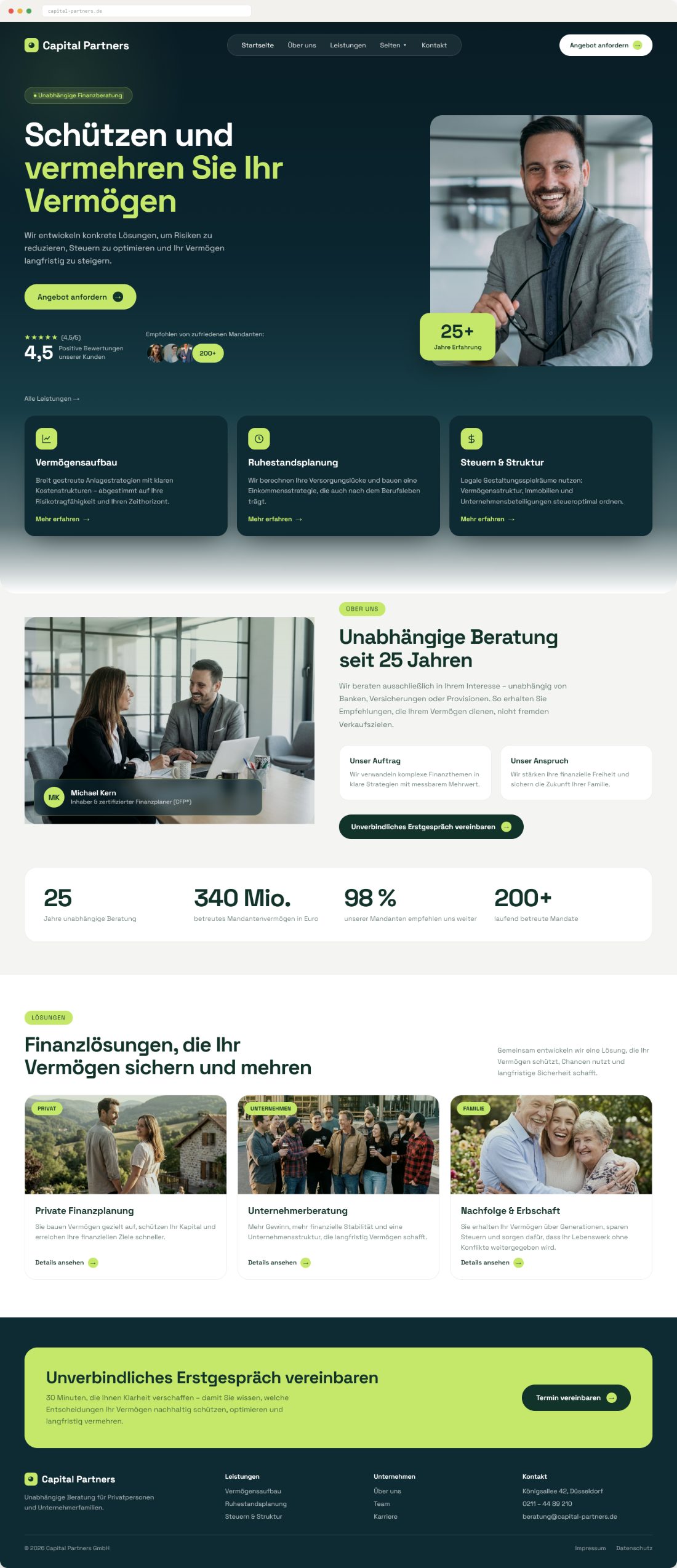 Finanzberatung Onepage