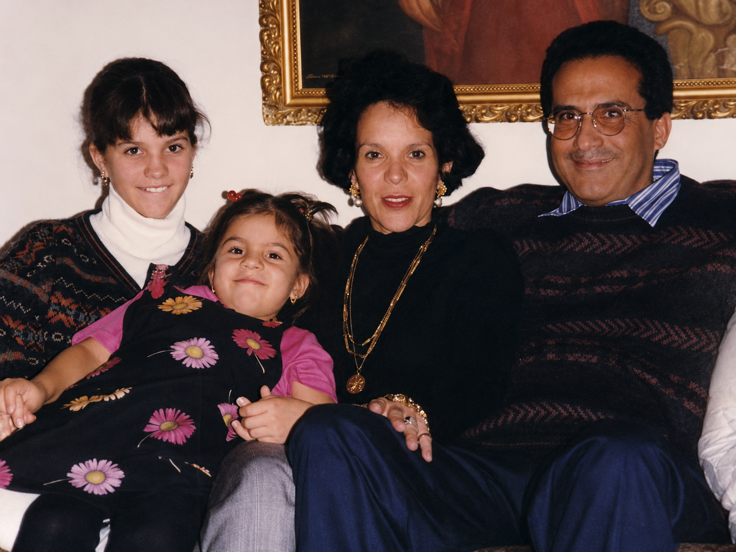 Lolo Morales junto a su familia durante la etapa democrática de Nicaragua