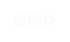 Ergo-Logo mit dem Wort „ERGO“ in Weiß auf dunkelgrünem Hintergrund.