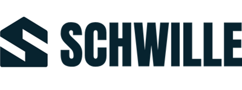 Logo mit stilisiertem S und dem Text "SCHWILLE" in dunklem Blau auf grünem Hintergrund.