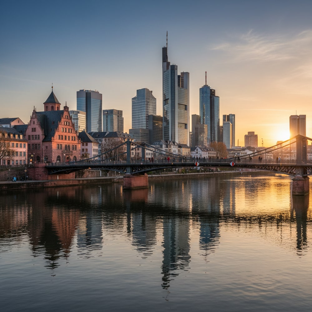 Stadtansicht von Frankfurt am Main, Einzugsgebiet von Schäfer Online-Marketing