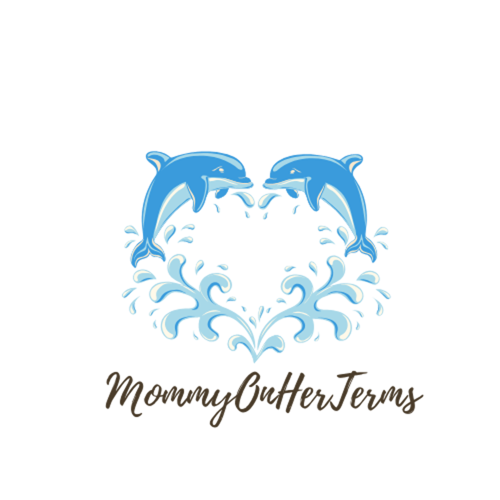 MommyOnHerTerms Logo mit zwei Delfinen
