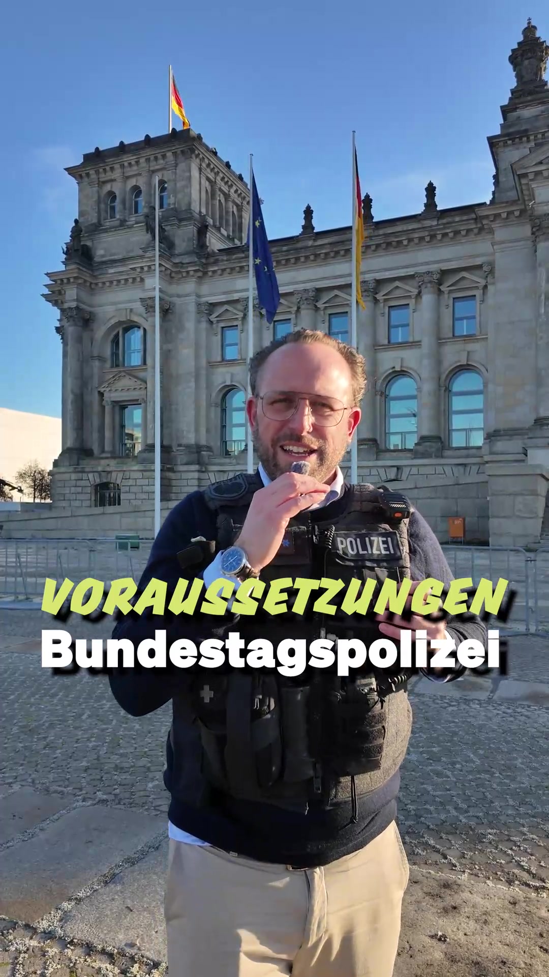 Mr.Karriere: Für die Polizei beim Deutschen Bundestag