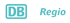 DB Regio Logo in Türkis auf dunkelgrünem Hintergrund.