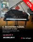 Schwarzer C. Bechstein Konzertflügel D-282 mit Preisangaben: 169.900,00 € durchgestrichen, 68.500,00 €