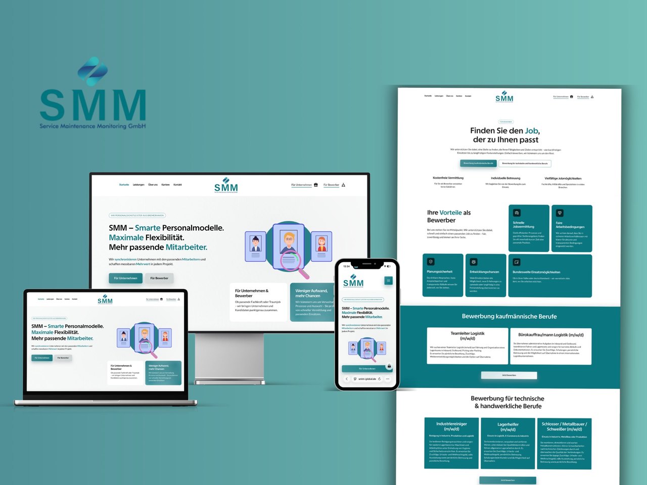 SMM GmbH – Personaldienstleister – Webdesign Referenz