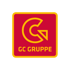 Rotes Quadratlogo mit gelbem "G" und Text "GC GRUPPE".