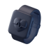 Dunkle Smartwatch mit Herzfrequenz-Symbol auf dem Display.
