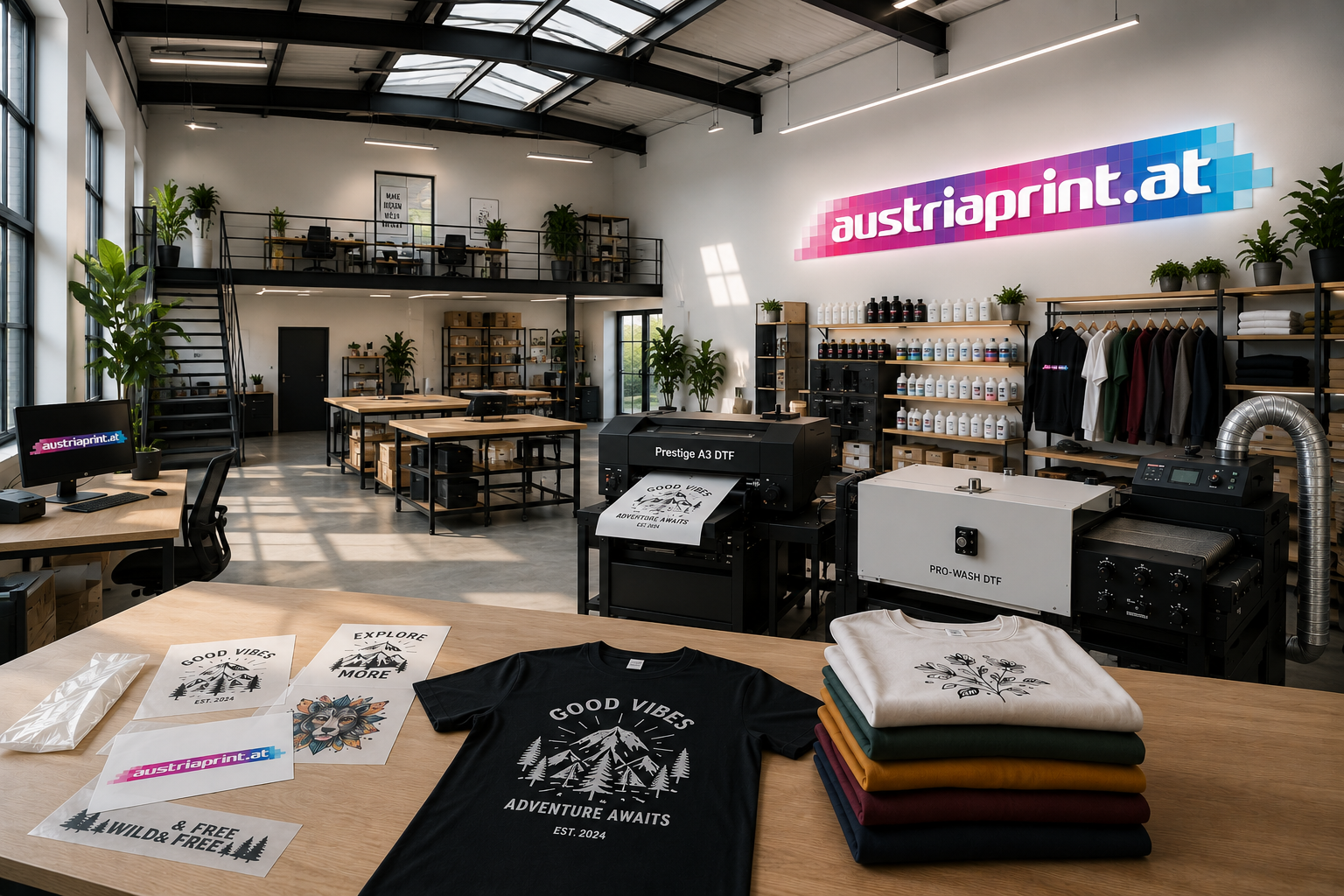 Verkaufs- und Produktionsraum von Austriaprint