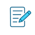 Icon: Textdokument mit Bleistift – Social-Media/Contentproduktion