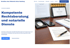 Desktop-Ansicht einer Webseite mit Text "Kompetente Rechtsberatung und notarielle Dienste" und Dokumenten.