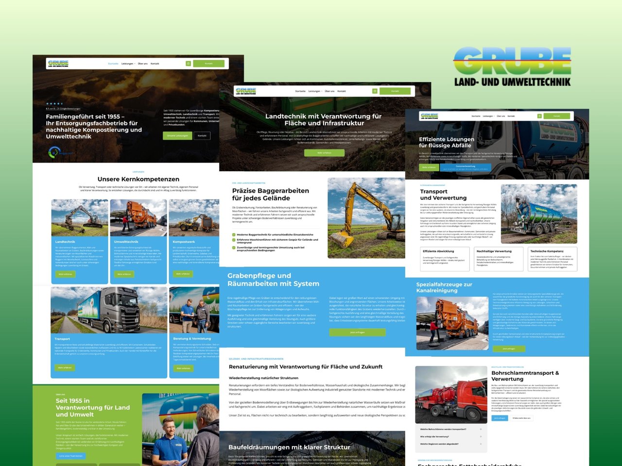 Grube Land- und Umwelttechnik – Entsorgungsfachbetrieb – Webdesign Referenz