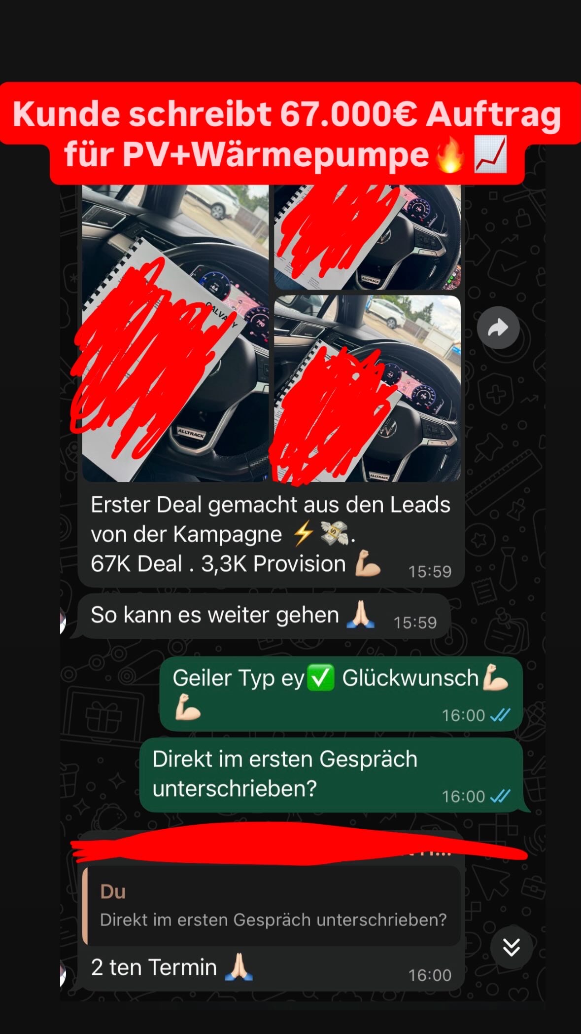 Kundenergebnis Screenshot