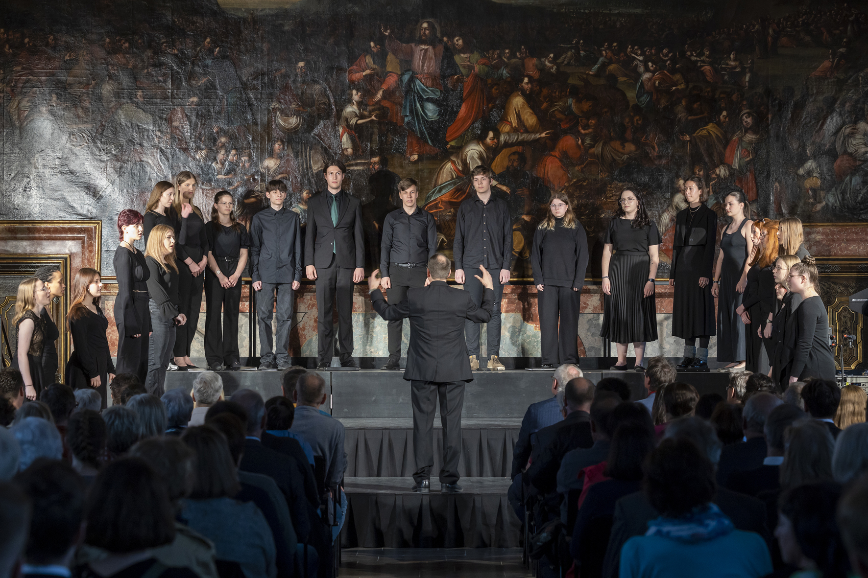 Kammerchor des Musikgymnasiums Graz at the festival choir concert in the Minoritensaal, Voices of Spirit 2023, Graz