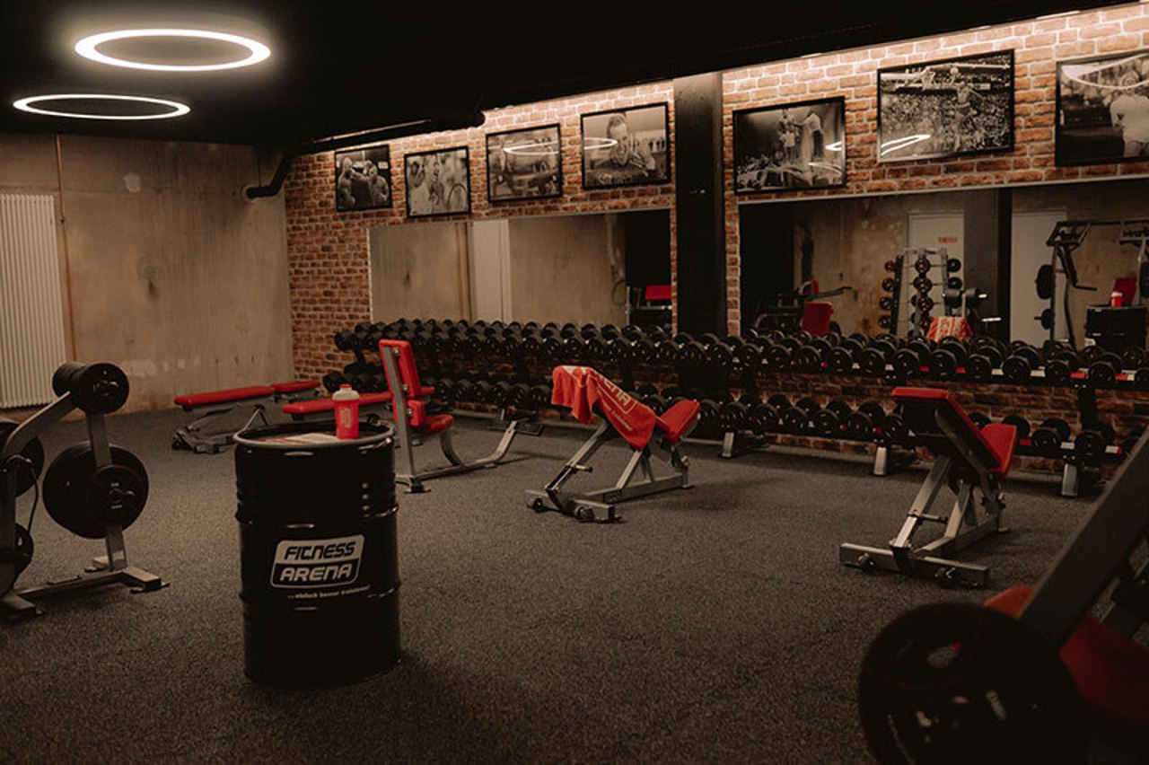 Freihantelbereich der Fitness Arena Radebeul