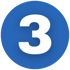 Blaue Kreisschaltfläche mit weißer Nummer 3.