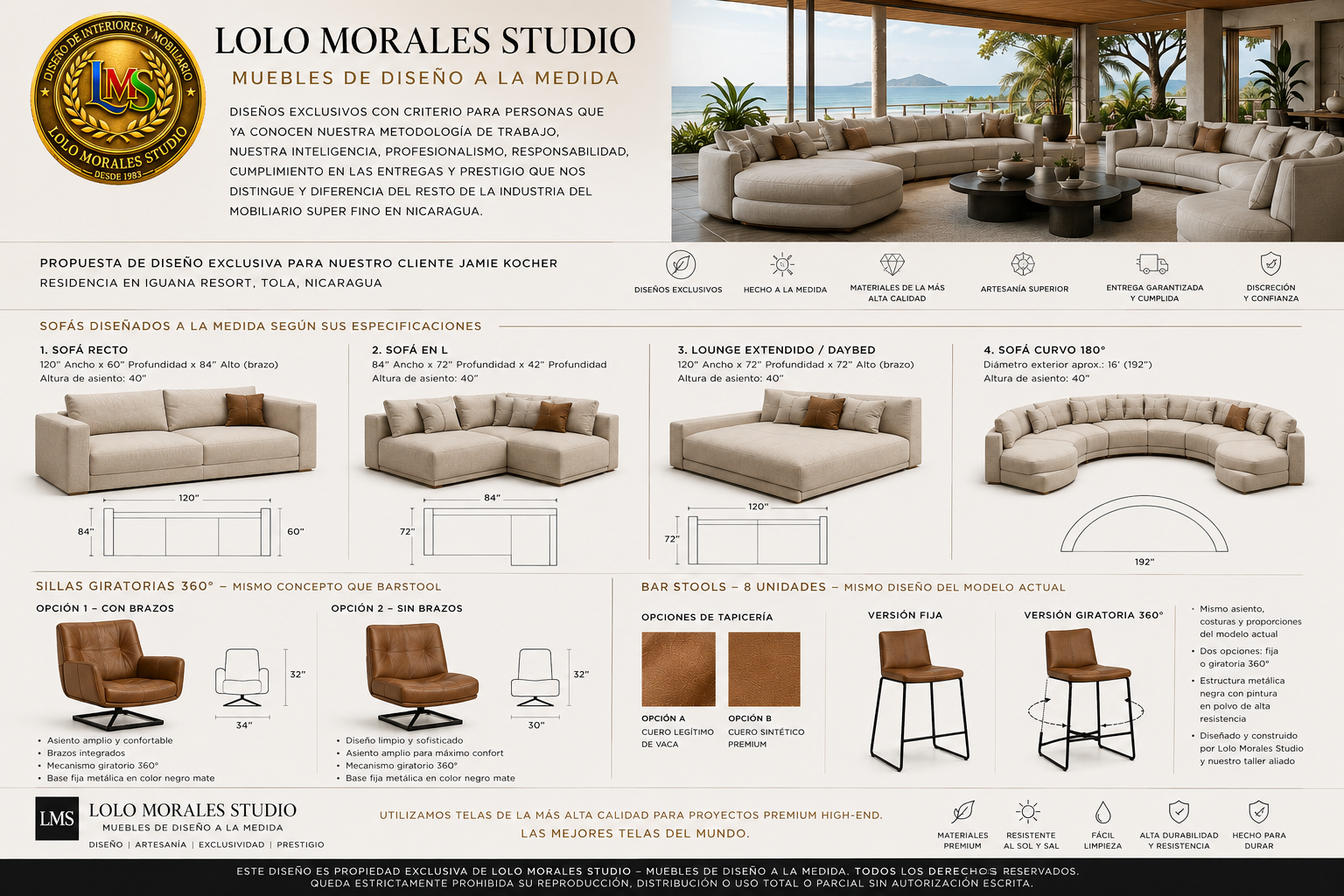 Propuesta de diseño exclusiva de Lolo Morales Studio para muebles a la medida