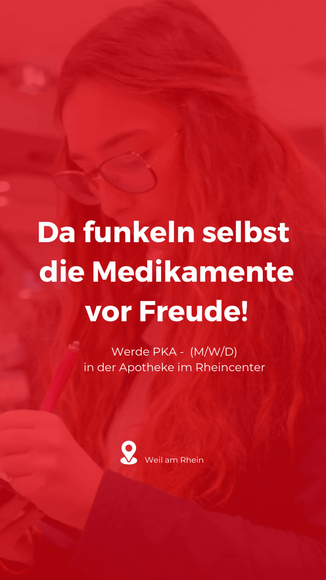 Recruiting-Anzeige der Apotheke im Rheincenter, Motiv 4