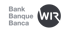 Logo der WIR Bank mit den Worten "Bank Banque Banca" und dem WIR-Symbol.