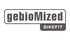 Logo von gebioMized mit dem Zusatz BIKEFIT in einer grauen Rahmenbox.