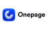 Logo von Onepage mit dem Firmennamen neben dem Logo