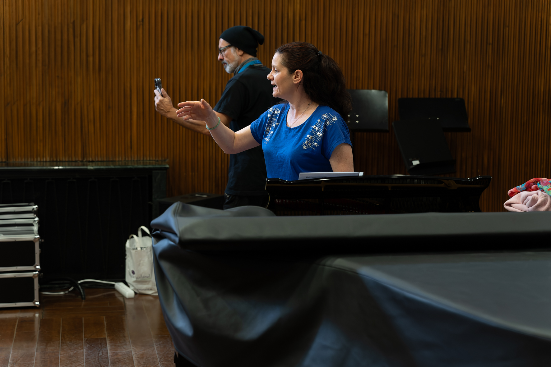 Sonja Prugger leading the workshop Rhythmus wo man mit muss at the Johann Joseph Fux Konservatorium, Voices of Spirit 2026, Graz