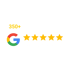 350+ gebaute Anlagen, Google-Logo, 5 goldene Sterne, 4.8 Google Bewertung