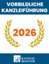 Siegel Vorbildliche Kanzleiführung 2026 von Kanzlei Booster.