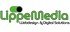 Grünes Logo von LippeMedia mit einem Schalter-Symbol über dem "i" und dem Text "Webdesign & Digital Solutions".