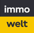 immowelt Logo mit "immo" in Weiß auf Grau und "welt" in Schwarz auf Gelb.