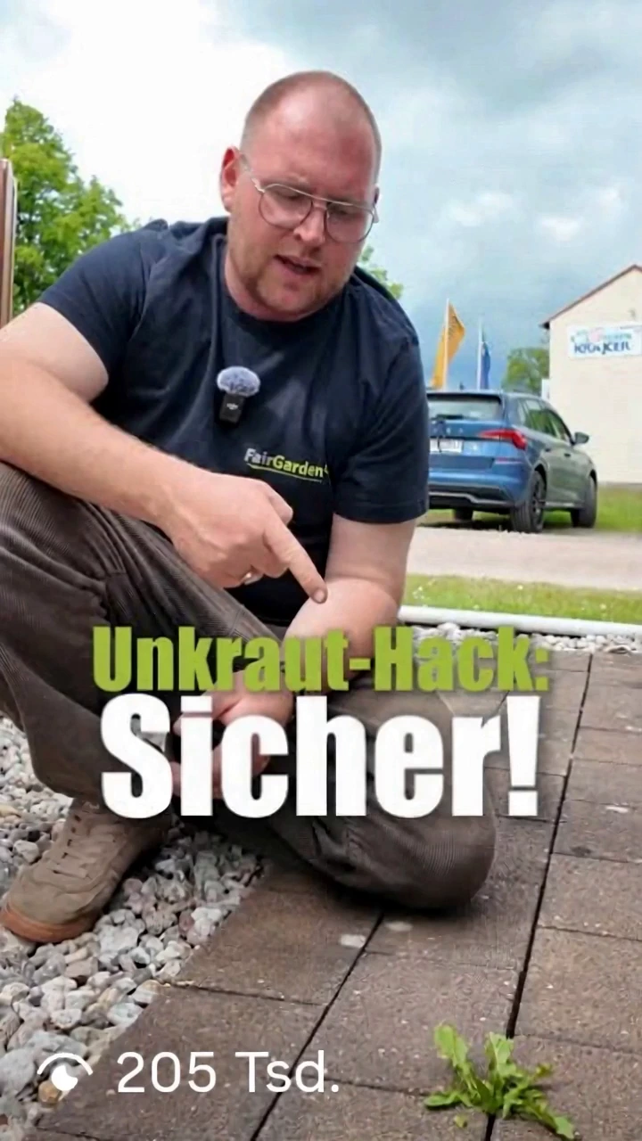 Reel für FairGarden zum Thema Unkraut entfernen, 205 Tausend Aufrufe