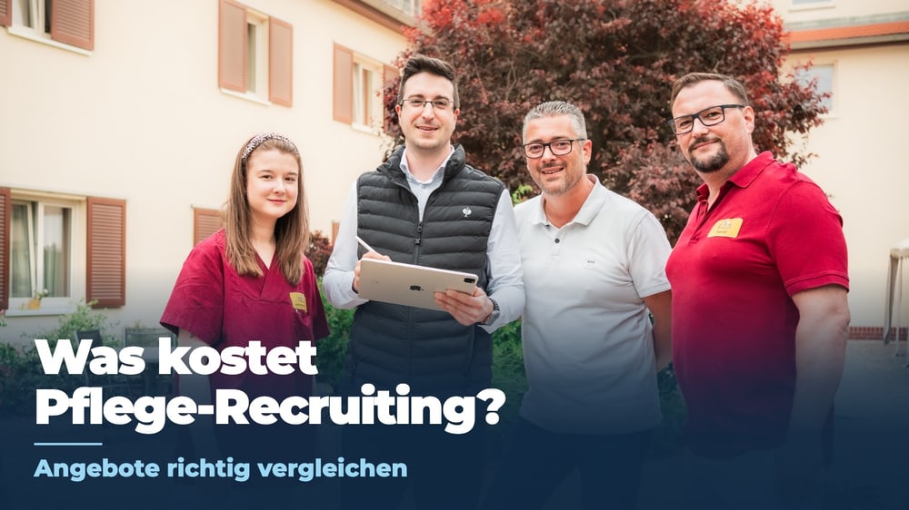 Was kostet Pflege-Recruiting?: Titelgrafik mit Christian Wolfram