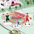 Bildausschnitt des WV-Big-Pictures zum Thema Sportförderung, zeigt Handball-, Basketball und Fußballspieler von Kind bis Jugendlicher vor einem Stadion. 