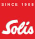 Rotes Logo mit weißem Text "SINCE 1908" oben und "Solis" in geschwungener Schrift unten.