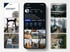 Smartphone mit dem Instagram-Profil von JUNO-BAU, umgeben von Kacheln mit Baustellenfotos und einem Projektbericht.