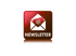 Roter Newsletter-Button mit einem Briefumschlag-Icon, @-Symbol und weißem Schriftzug „NEWSLETTER“.