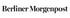 Schwarzer Text auf weißem Hintergrund, der "Berliner Morgenpost" liest.