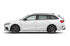 Weißer Skoda Octavia Kombi von der Seite auf grünem Hintergrund.