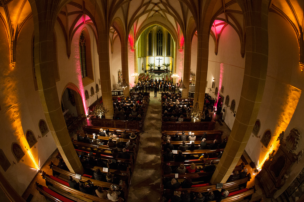 Euro-Chor Revoice! singing at Songs from the Holy Land in the Franziskanerkirche, Voices of Spirit 2015, Graz