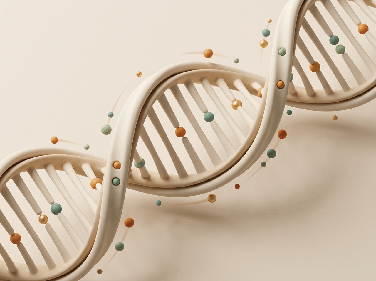 KI-generierte Abbildung – DNA und Mikronährstoffe
