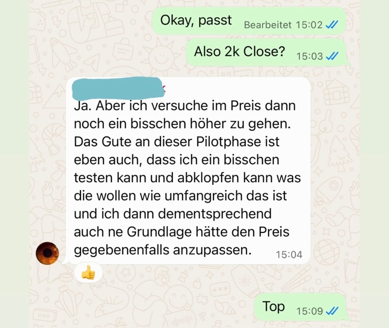 Kundenergebnis: 2k Close in der Pilotphase